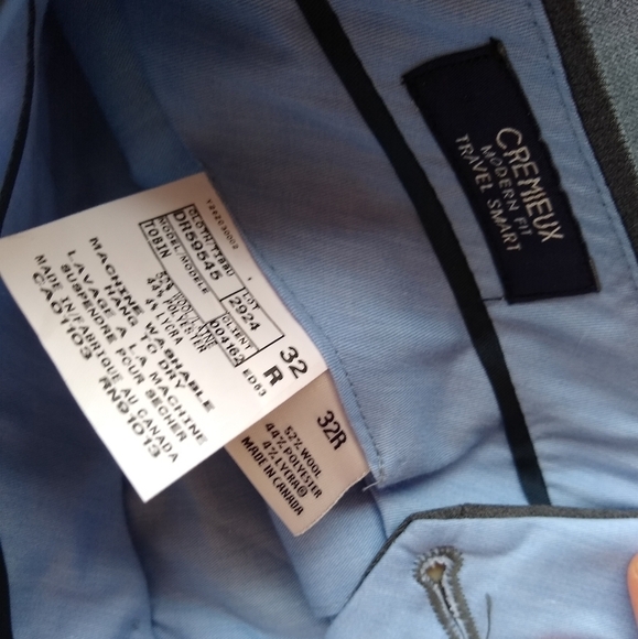 SALE 🛍️ CREMIEUX Travel Smart Dress pants Modern Fit Wool blend Mens size 32R - Picture 6 of 7